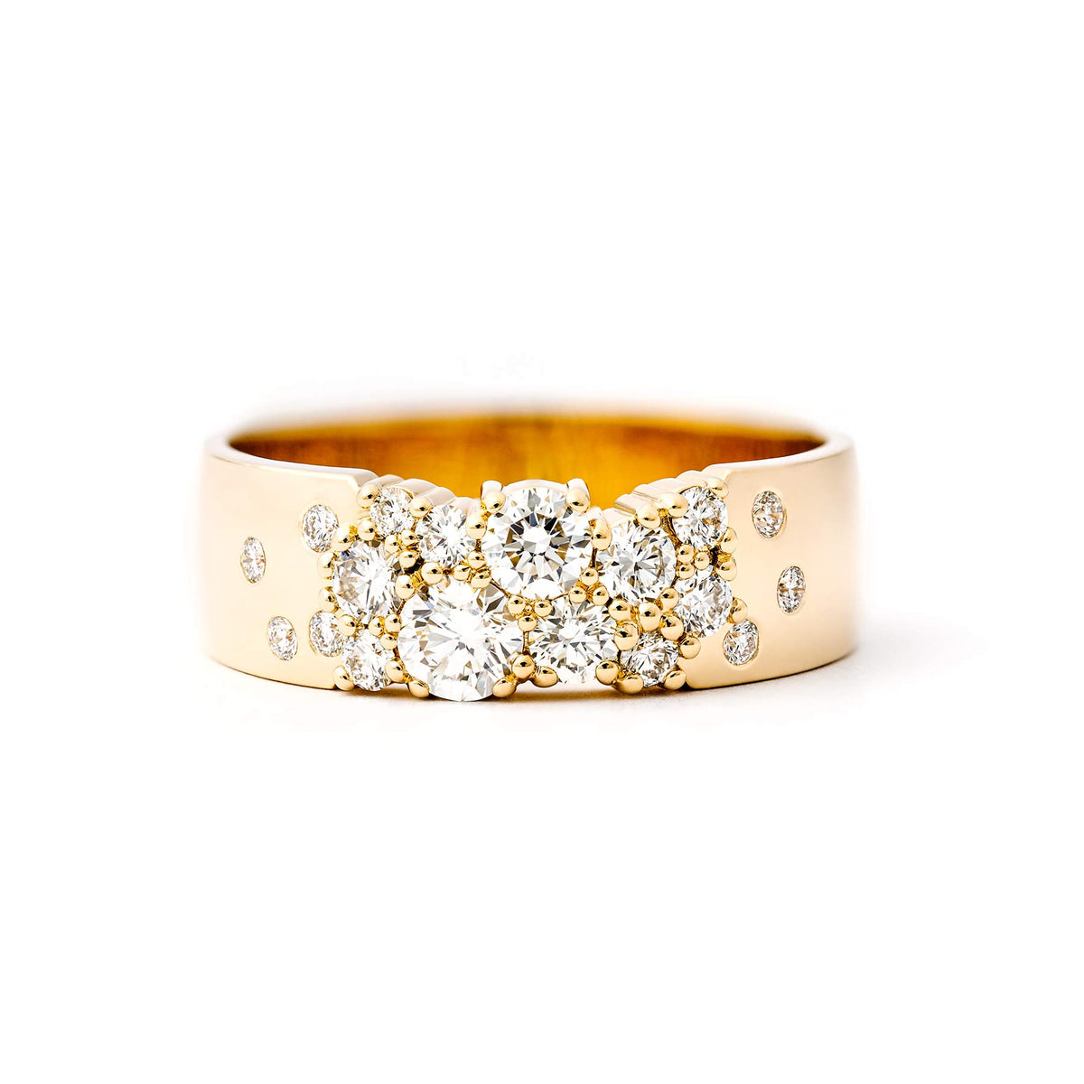 KETO リング Keto Meadow 6mm ring - White - diamond ring – Au3 Goldsmiths