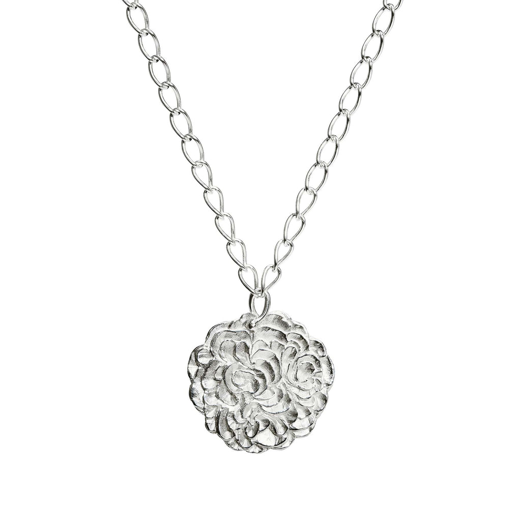 Round silver necklace in a chain, design Anu Kaartinen, Au3