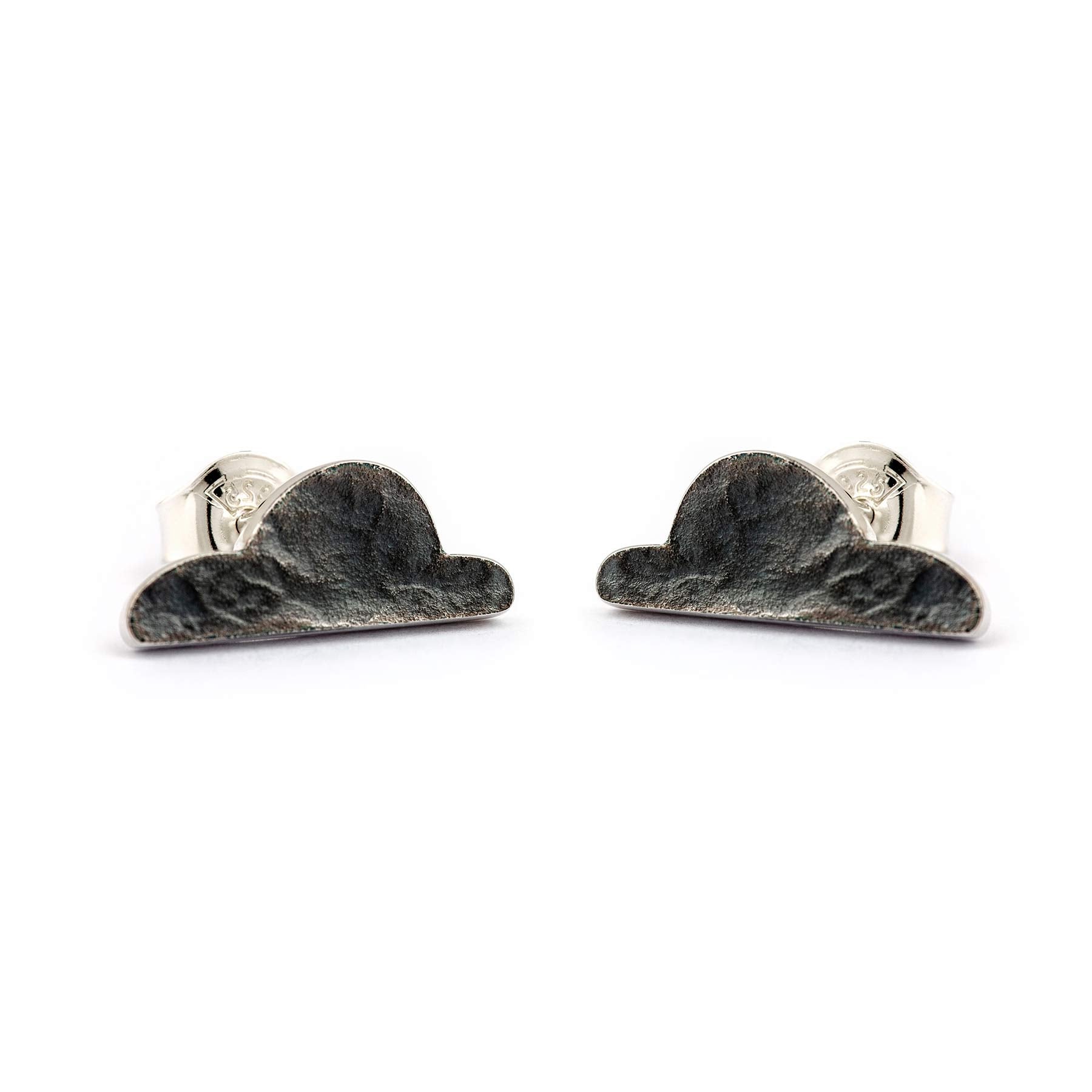 Cloudy Silver Lining earrings S - Dark