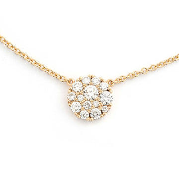 Different size white diamonds in a round shaped Cupcake necklace crafted in recycled 18K yellow gold. Design by Jussi Louesalmi, Au3 Goldsmiths.