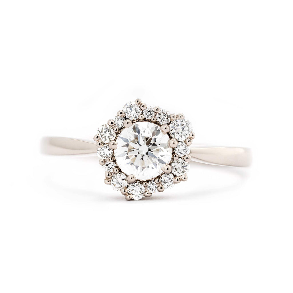 Lilibet diamond ring, design by Jussi Louesalmi, Au3 Goldsmiths