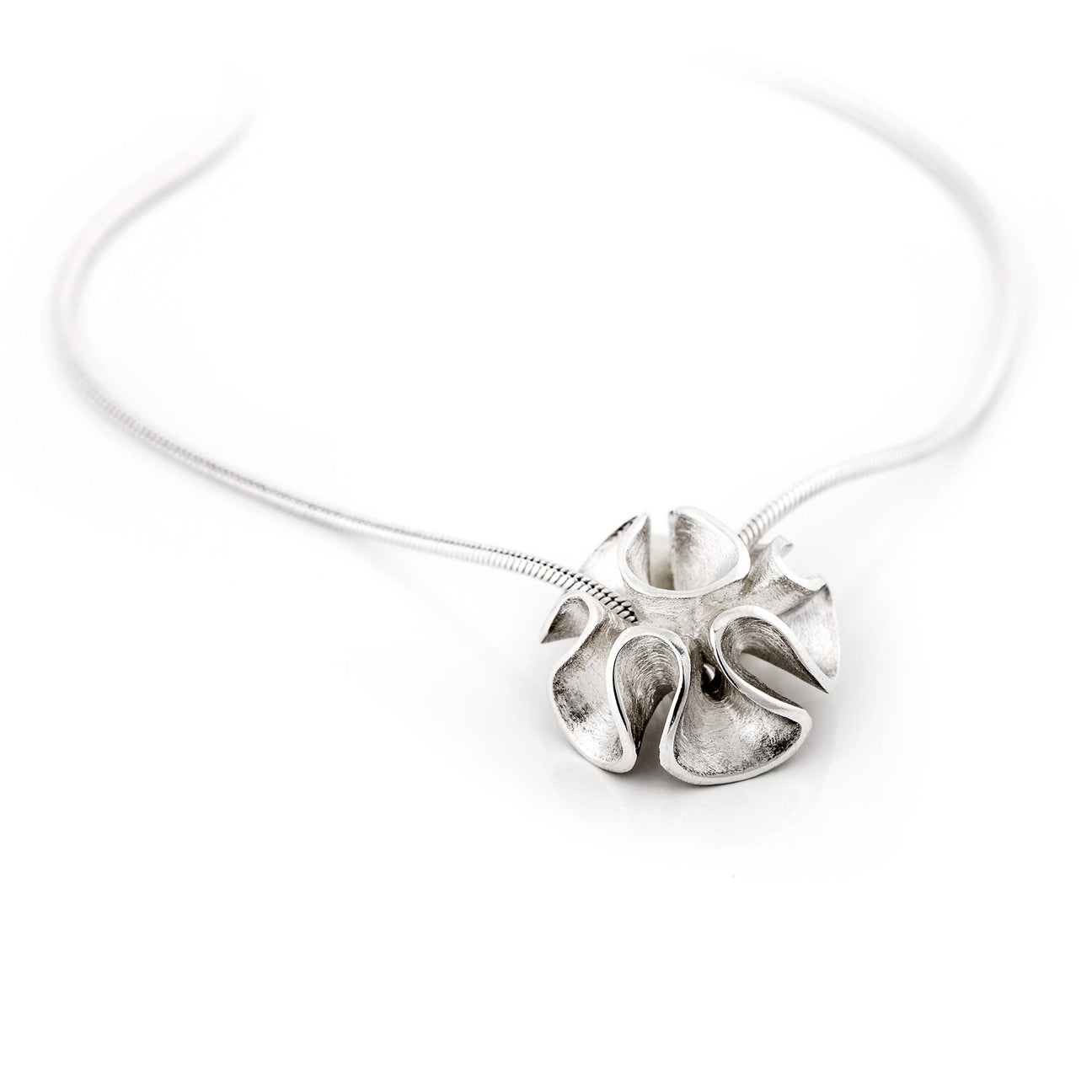 Wavy Dione necklace in 925 silver, design Anu Kaartinen, Au3 Goldsmiths